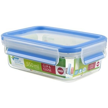 Emsa Clip Close plastic box (transparent / blue 0.