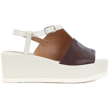 GIANMARCO SORELLI - Sandal with leather wedge and 