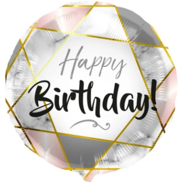 Folat Folija gaisa balons "Happy Birthday Marble" 
