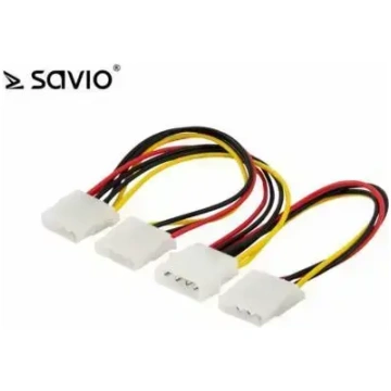 SAVIO barošanas kabelis AK-16|18cm| IDE Molex 4 pi