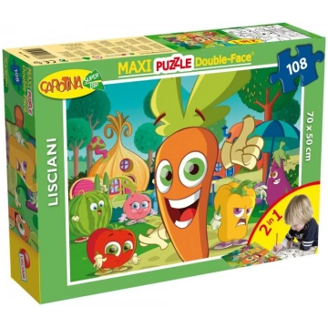 Divpusēja puzzle Lisciani Maxi, 108 gab