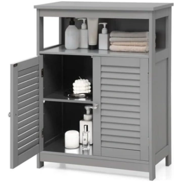 FANTASK Wooden Storage Cabinet, Freestanding Kitch