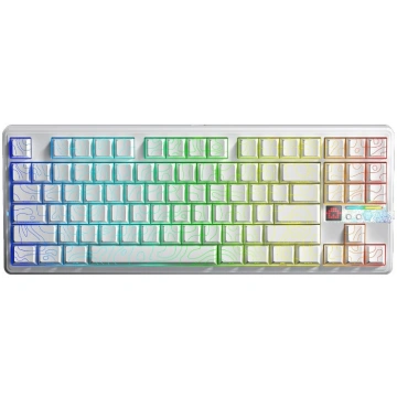 Aula Tastatūras blīve f87pro v2 balta kontūra ar i