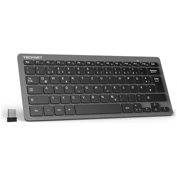 TECKNET plāna bezvadu tastatūra, vācu izkārtojums