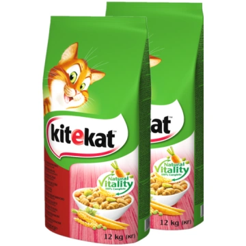 KITEKAT 12kg - sucha karma dla kotów z wołowiną i 