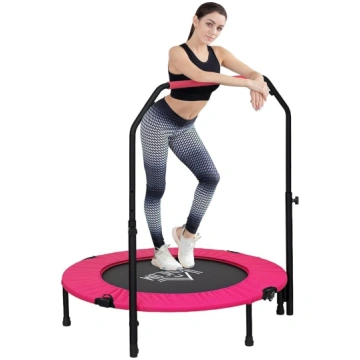 HOMCOM fitnesa batuts ar regulējamu rokturi, salok