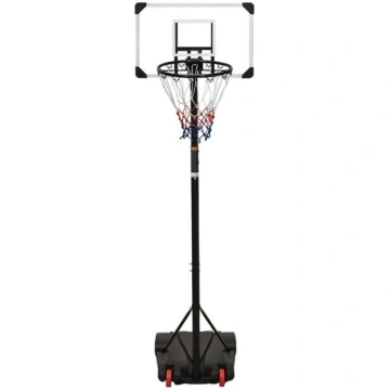 vidaXL basketbola vairogs, caurspīdīgs, 216-250 cm