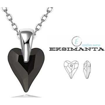 Sudraba Kaklarota ar Swarovski Elementu Eksimanta.