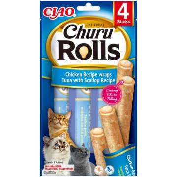 Inaba Churu Rolls Chicken recipe wraps Tuna with s