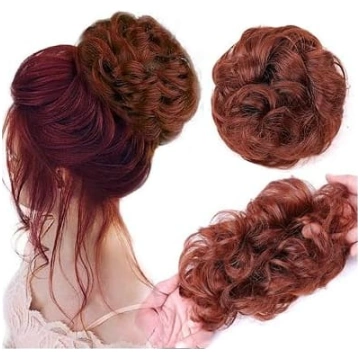 Matu mezgls, sintētisks „Messy Bun“ cirtas donuts,