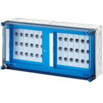 Mi screw-type fuse box, 12x3x63A,D02,E18 bus-mount