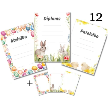 Lieldienas. Diploms, atzinība, pateicība, rāmīši (