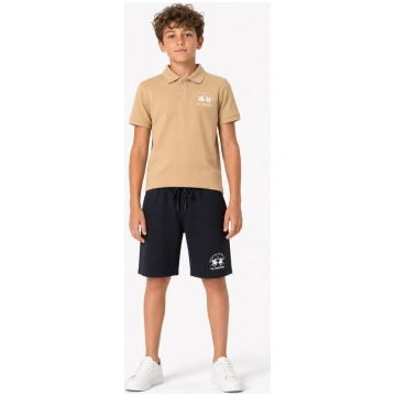 La Martina Completo Con Polo Beige e Logo Bianco B
