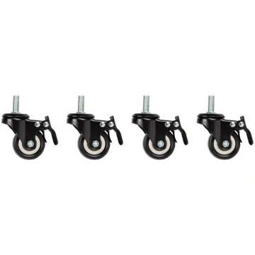 Lanberg AK-1601-B Set of 4 Threaded Caster Wheels 