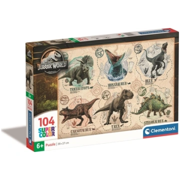 Clementoni CLE puzzle 104 SuperKolor Jurassic Worl