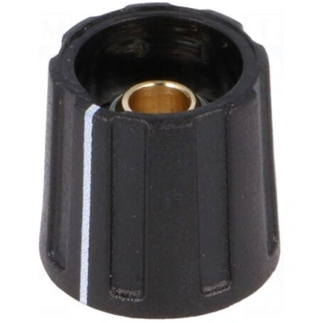 Knob | with pointer | ABS | Øshaft: 6mm | Ø16x15.5