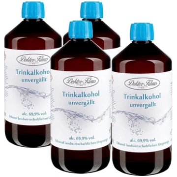 4 x 700 ml Primasprit/dzeramais spirts/vīnogu spir