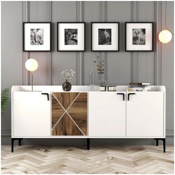 Konsole, Hanah Home, balta, 180 x 78 x 35, cm