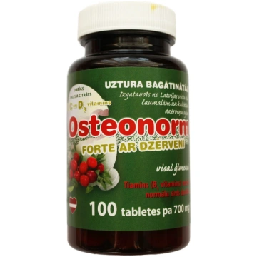 Osteonorm Forte 700 mg - dzērveņu, 100 tabletes