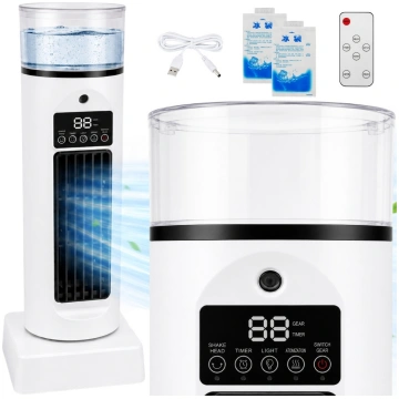 Pārnēsājams ūdens dzesētājs un ventilators ar mitr