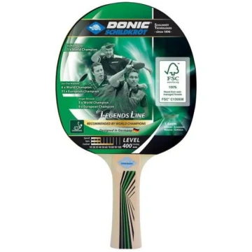 Galda tenisa rakete Donic Legends 400 — melna, kok