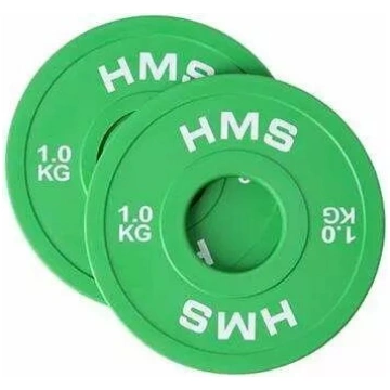 Svars plates HMS CBRS10 bumper 2×1 kg zaļš