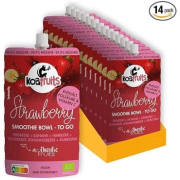 Koafruits bioloģiskā smūtija bļoda līdzi ņemšanai,