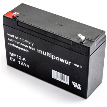 Multipower MP12-6 6V 12Ah AGM akumulators bez apko