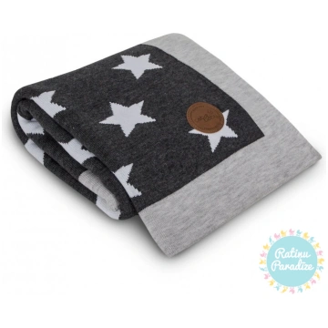 Bērnu kokvilnas sega-plediņš CEBABABY 90×90 - Grey