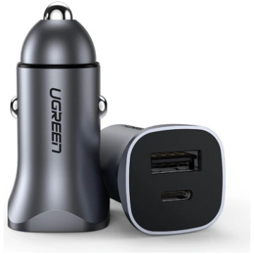 Ātrās automašīnas lādētājs USB-A un USB-C 30W PD P