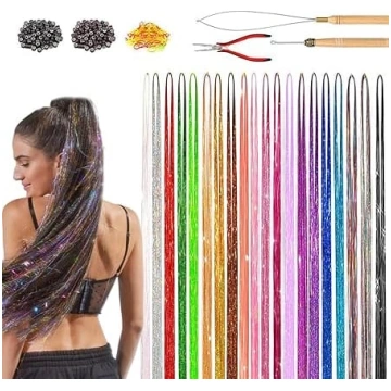 Set mit glitzernden Feenstreifen für die Haare, gl