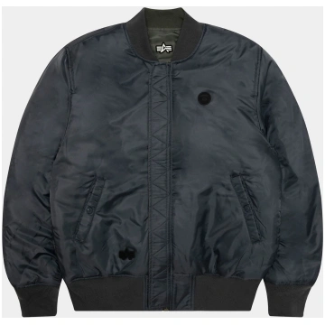 AAPE X ALPHA MA-1 BOMBER JACKET - GRAY / M