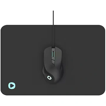 Platinet mouse PMOM010 + mousepad, black (45571) (