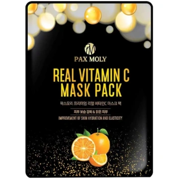 PAX MOLY Auduma sejas maska Īsts C vitamīns, 25 ml