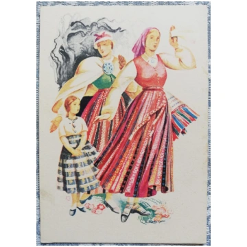 Zemgale. Novadu tērpi. 1. burtnīca. Pastkarte 1938