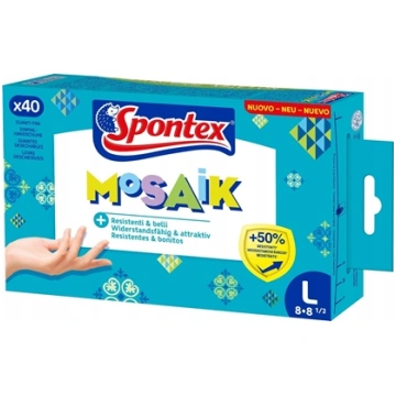 Spontex Spontex Einmalhandschuhe Mosaik 40er Pack 