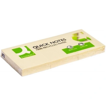 Dzeltenas līmlapiņu kaudzes, 38x51mm, 300 lapas Q-