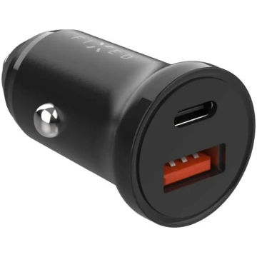 FIXED USB-C/USB auto lādētājs 20 W, melns