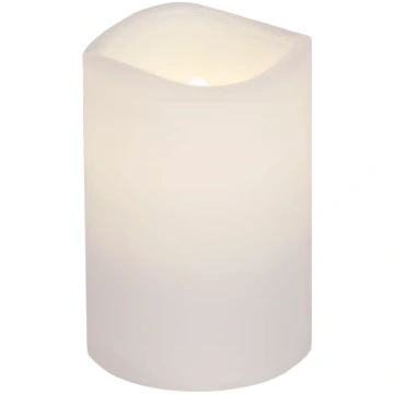 LED āra Svece PAUL, balta, 11,5cm, IP44, 3xAAA, ar