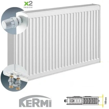Tērauda apkures radiators KERMI KV22-900*800, apak