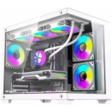 DarkFlash B275 Pro + 6 Fans White datoru korpuss B