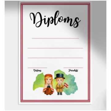 Diploms | Atzinība | Pateicība | Latvija | PDF,Wor