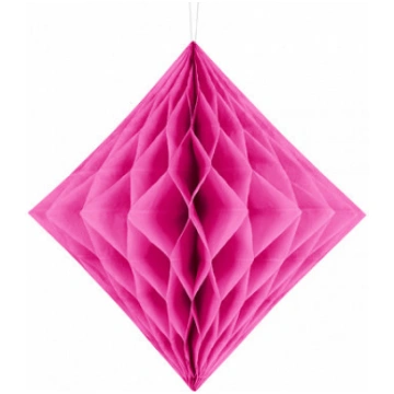 Papīra dimants, rozā, 30 cm PartyDeco DH30-006