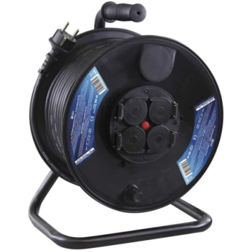 Cable Reel (rubber) - 4 sockets 50m, 1.5mm, SCHUKO