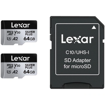 Lexar atm.korta SDXC micro Silver Plus 64GB R205/W