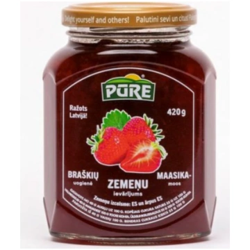 PŪRE ievārījums Zemeņu, 420g PURATOS