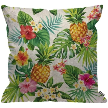 HGOD DESIGNS Spilvenu pārvalks Ananāsu palmu lapas