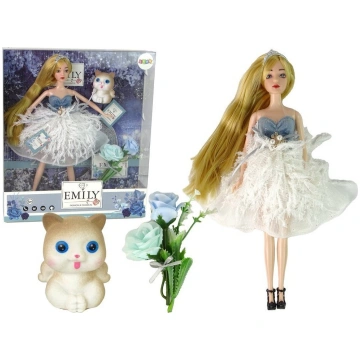LeanToys Lalka Dla Dzieci Emily Kotek Kwiaty 13918