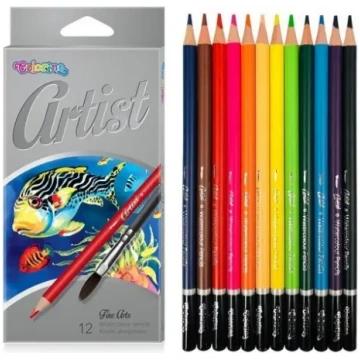 Krāsainie akvareļu zīmuļi Colorino Artist 12 krāsa
