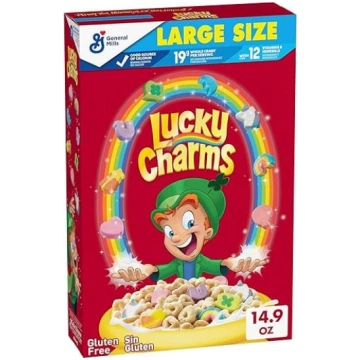 Lucky Charms ar burvju vienradža zefīru 422 g ANEB